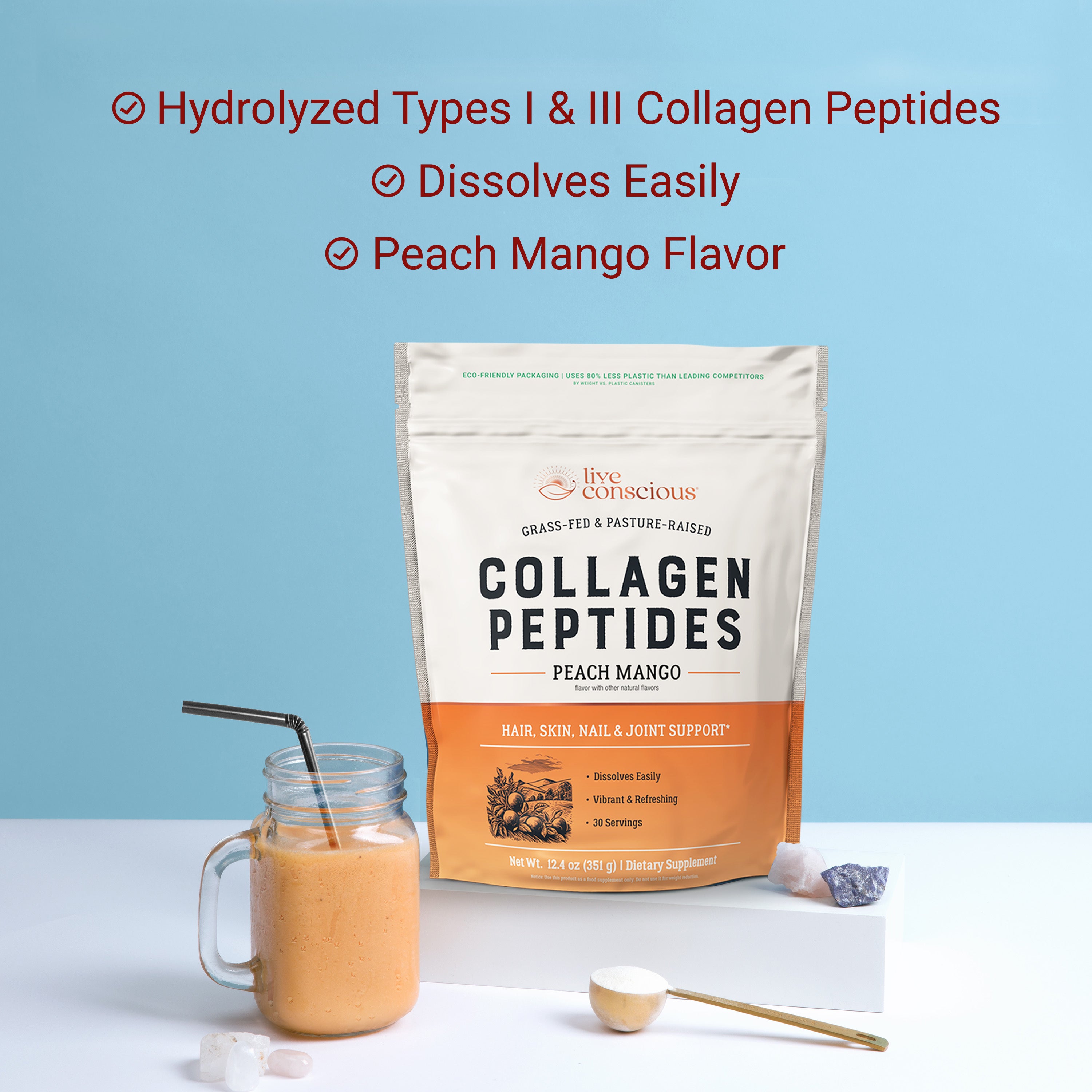 Collagen Peptides Peach Mango
