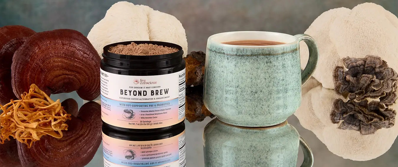 Live Conscious Beyond Brew with mushrooms