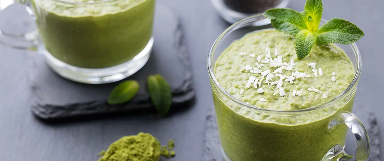 matcha chia pudding