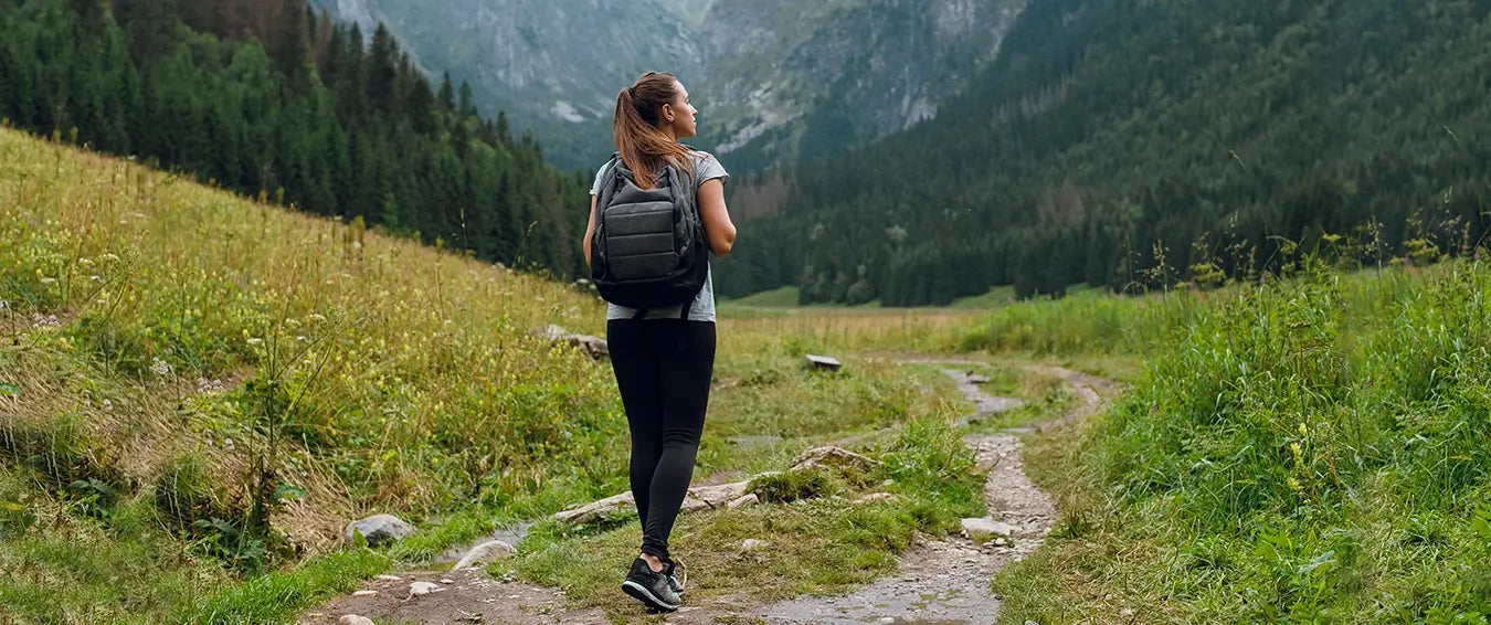 woman hiking