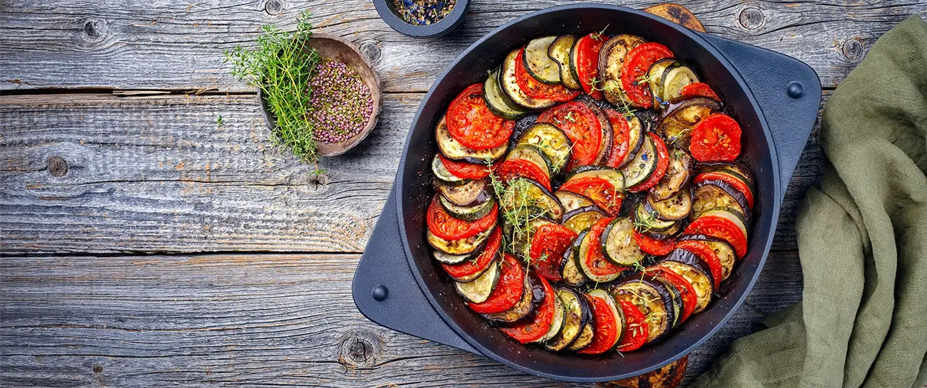 top view of French ratatouille