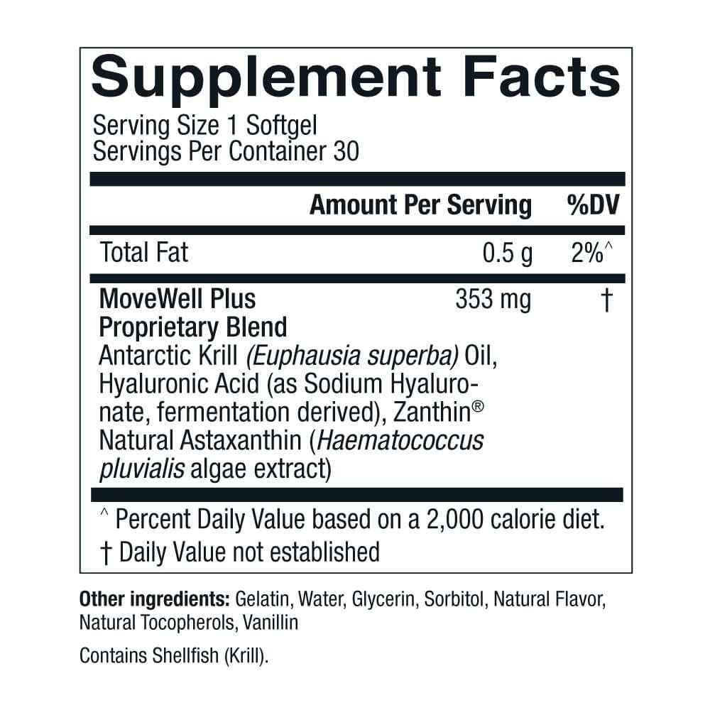 MoveWell Joint & Bone Support Capsules - 120 Count By Live Conscious