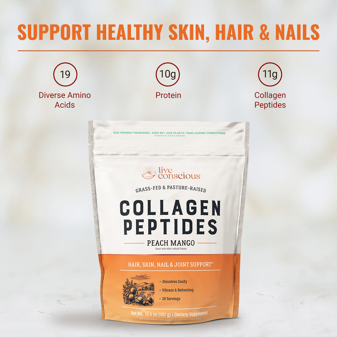 Collagen Peptides Peach Mango