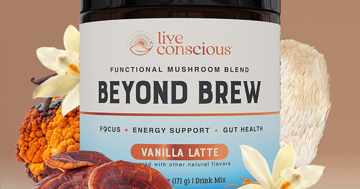 Beyond Brew Vanilla Latte: Mushroom Coffee Alternative with L-Theanine ...