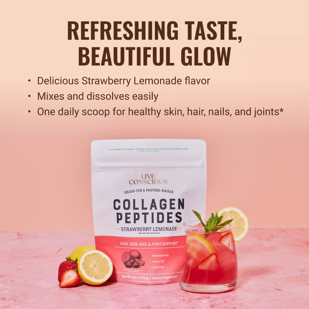 Collagen Peptides Strawberry Lemonade