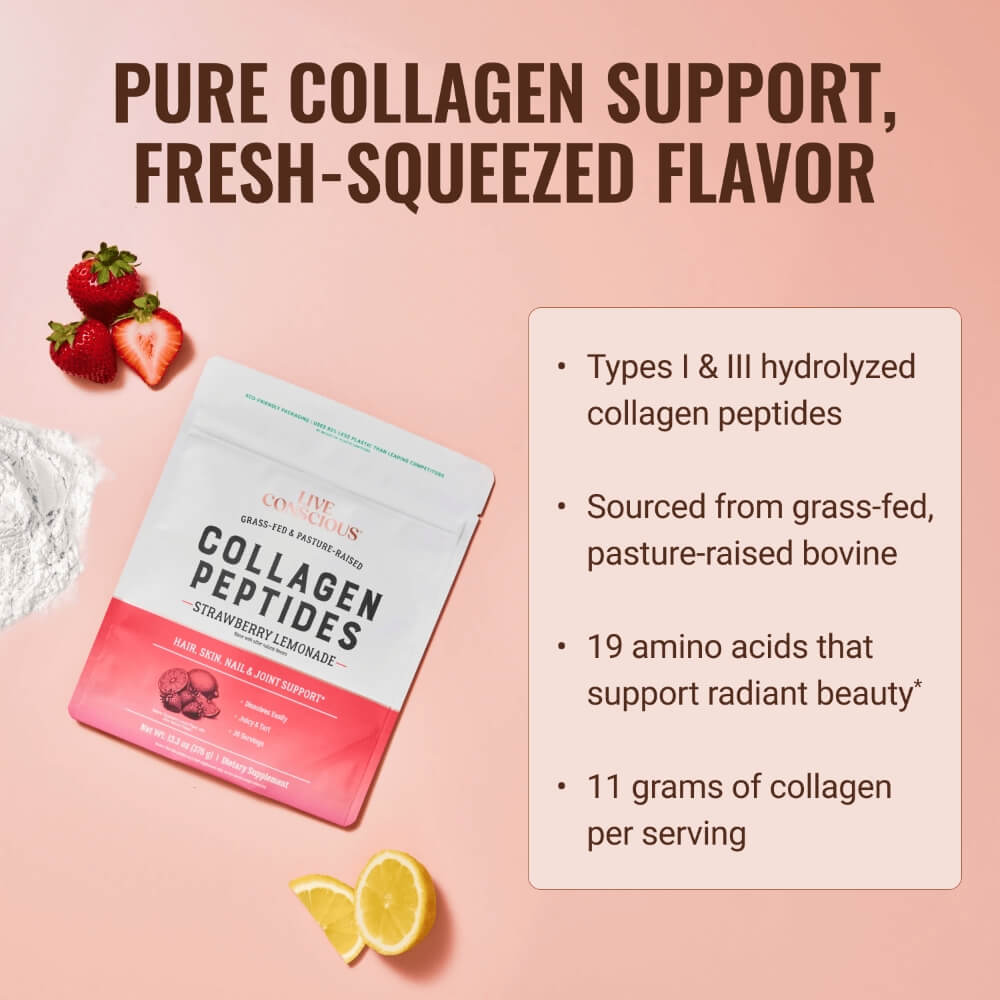 Collagen Peptides Strawberry Lemonade