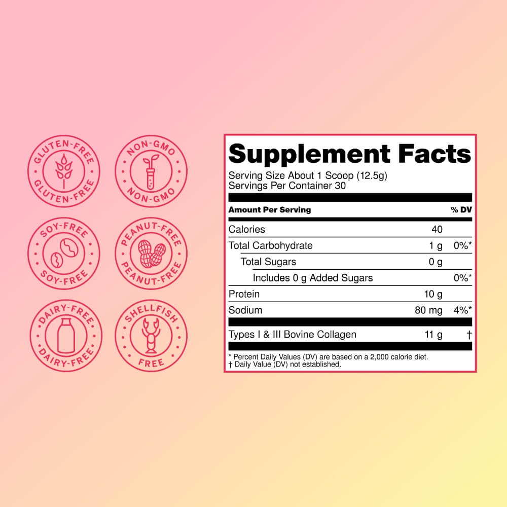 Collagen Peptides Strawberry Lemonade