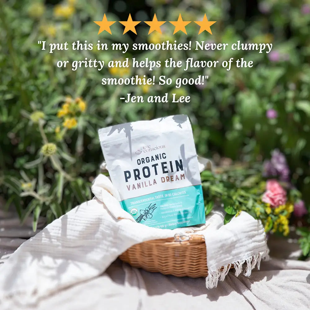 Livegrowth Powder Live Conscious® Organic Protein Powder Vanilla Dream – We Live Conscious