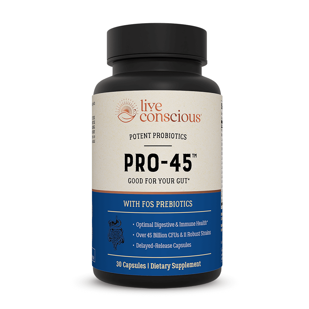 Live Conscious Pro-45™ - Probiotics With Nutraflora® – We Live Conscious